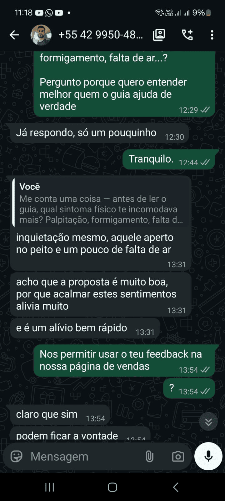 Depoimento WhatsApp 2